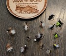 Håndlagde Øyvind høstfiske ørretfluer. thumbnail