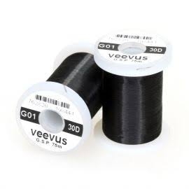 Veevus threads black nano silk GSP 30D 75m 18/0