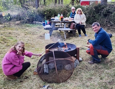 Det første bålet ved Gaula denne sesongen!