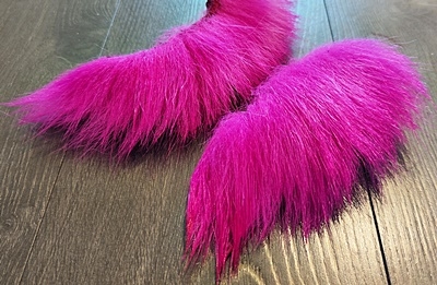 Denne gangen isbjørnhår av fluo pink- fuchsia! 