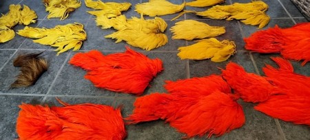 Marabou patch ble farget av banan og deep hot orange! 