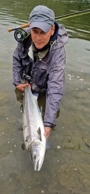 Gratulerer Bogdan enhånds stang tre laks 92cm 8kg og 2x 55cm ca 1,5kg- sunray, sunray! 