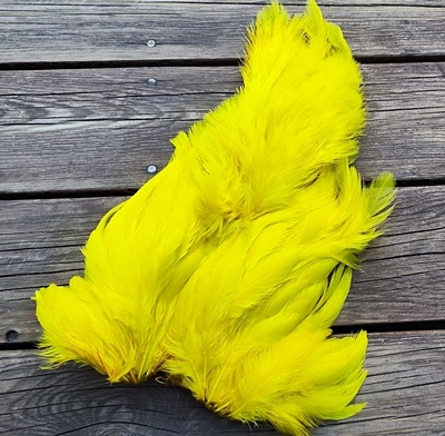 Ewing marabou patch bright yellow perfekt til green highlander flue!